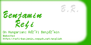 benjamin refi business card